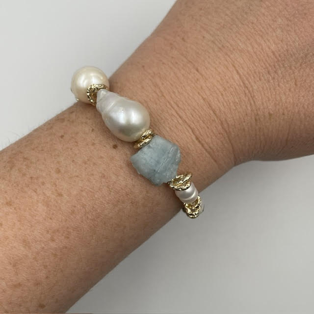 Blue Pearl Bracelet