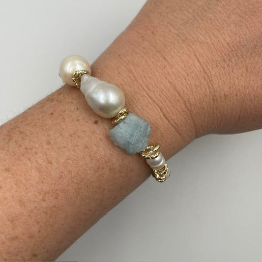 Blue Pearl Bracelet