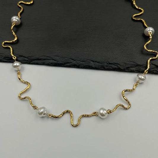 Pearl Wave Necklace