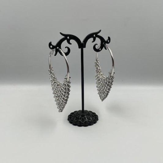 Silver Glam Hoops