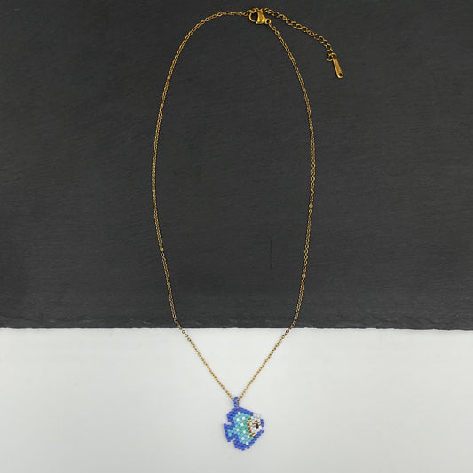 Mare Amore Necklace - Blue Fish - Ατσάλινο Γυναικείο Κολιέ