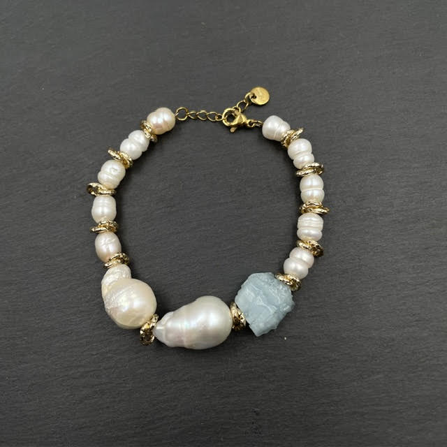 Blue Pearl Bracelet