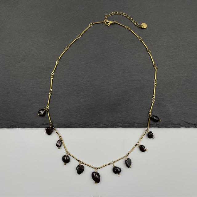 Burgundy Drop Necklace
