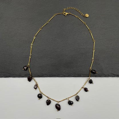 Burgundy Drop Necklace
