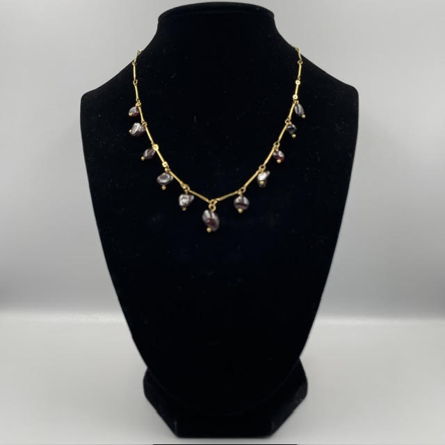 Burgundy Drop Necklace
