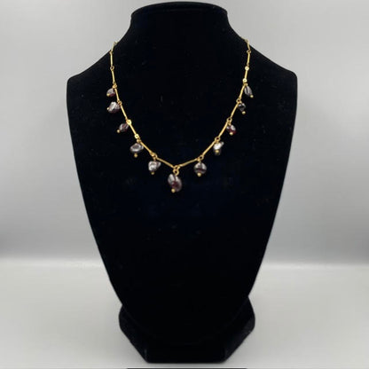 Burgundy Drop Necklace