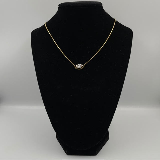 Oval Crystal Necklace