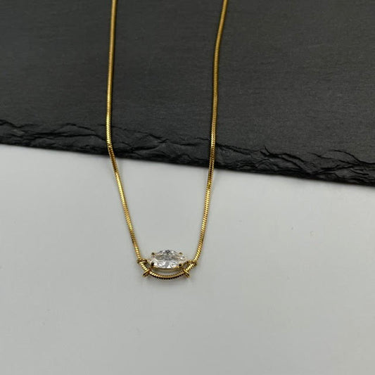 Oval Crystal Necklace