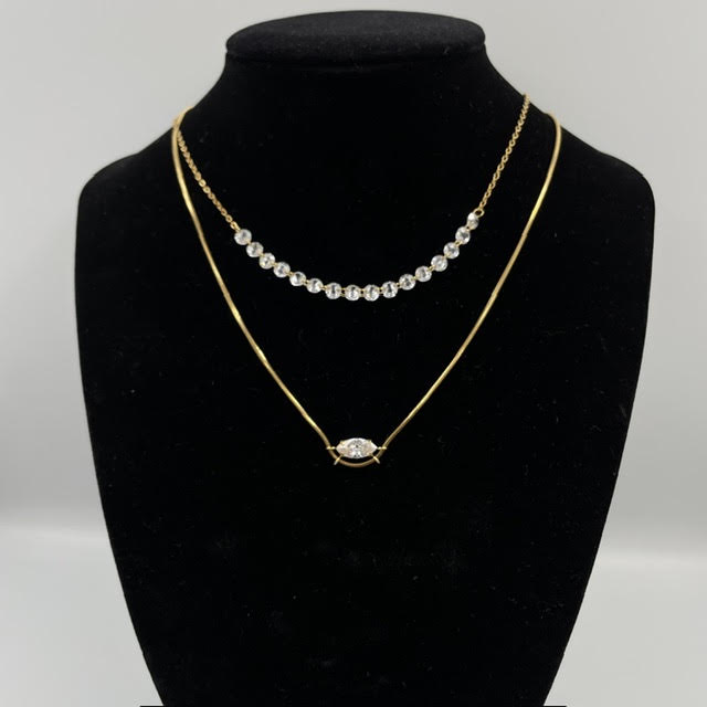 Oval Crystal Necklace