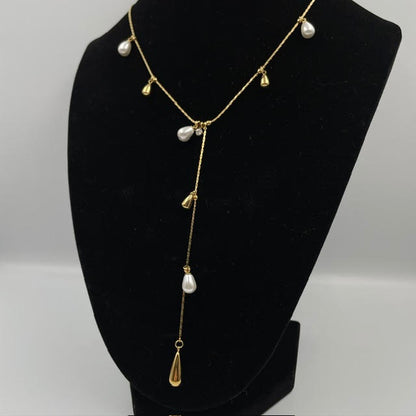 Pearl Tie Necklace
