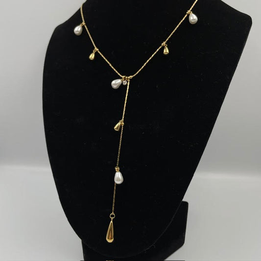 Pearl Tie Necklace