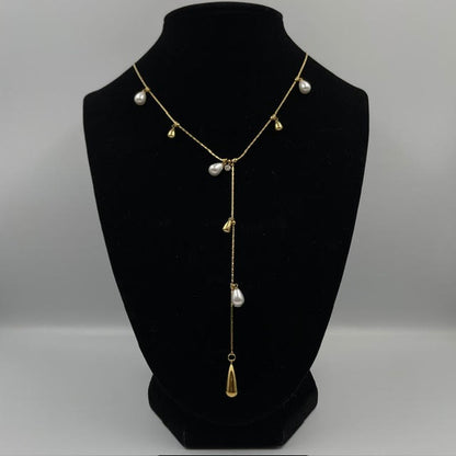 Pearl Tie Necklace