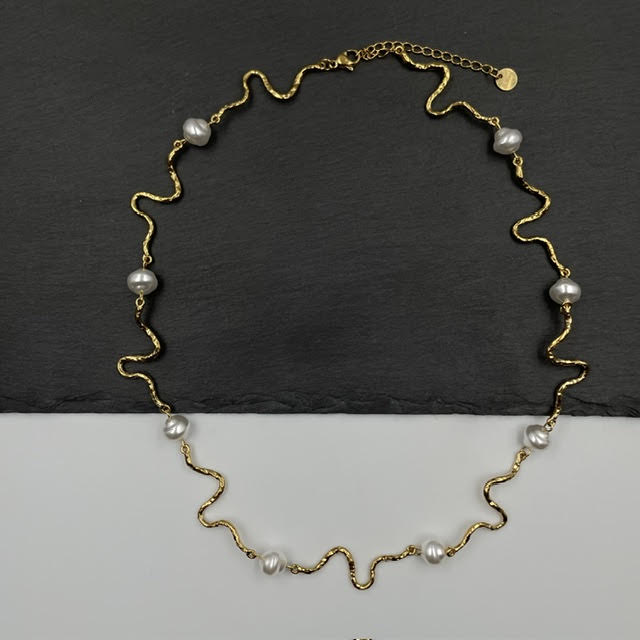 Pearl Wave Necklace
