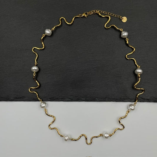 Pearl Wave Necklace