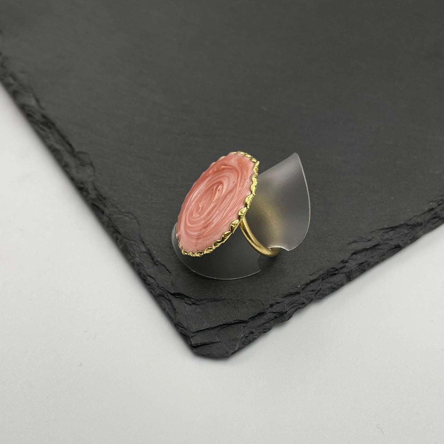 Salmon Glow Ring