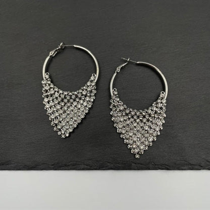 Silver Glam Hoops