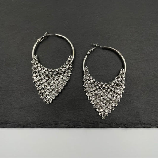 Silver Glam Hoops