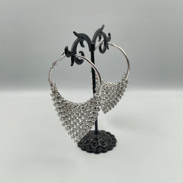 Silver Glam Hoops