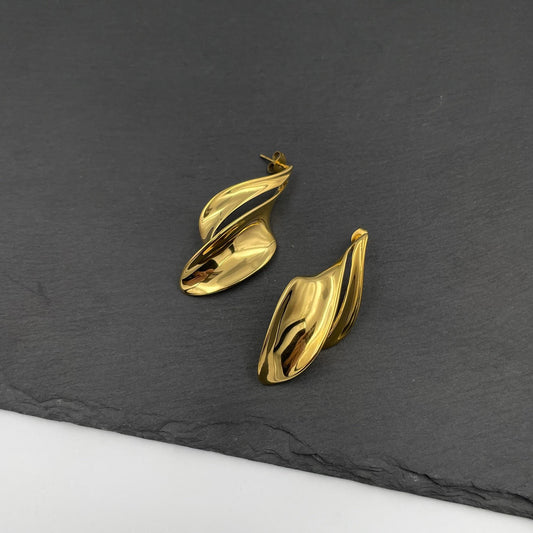 The Golden Wave Earrings - Γυναικεία Σκουλαρίκια