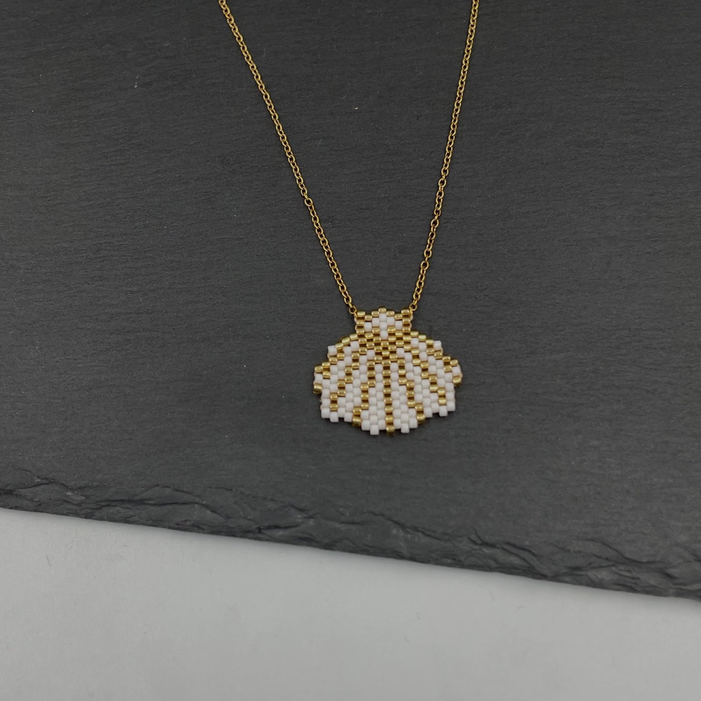 Mare Amore Necklace - Gold Shell - Ατσάλινο Γυναικείο Κολιέ