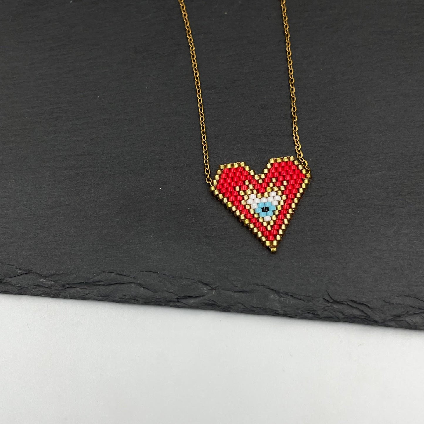 Mare Amore Necklace - Red Heart - Ατσάλινο Γυναικείο Κολιέ