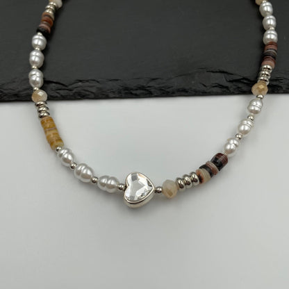 Λεπτομέρεια Perla Amata necklace από ανοξείδωτο ατσάλι