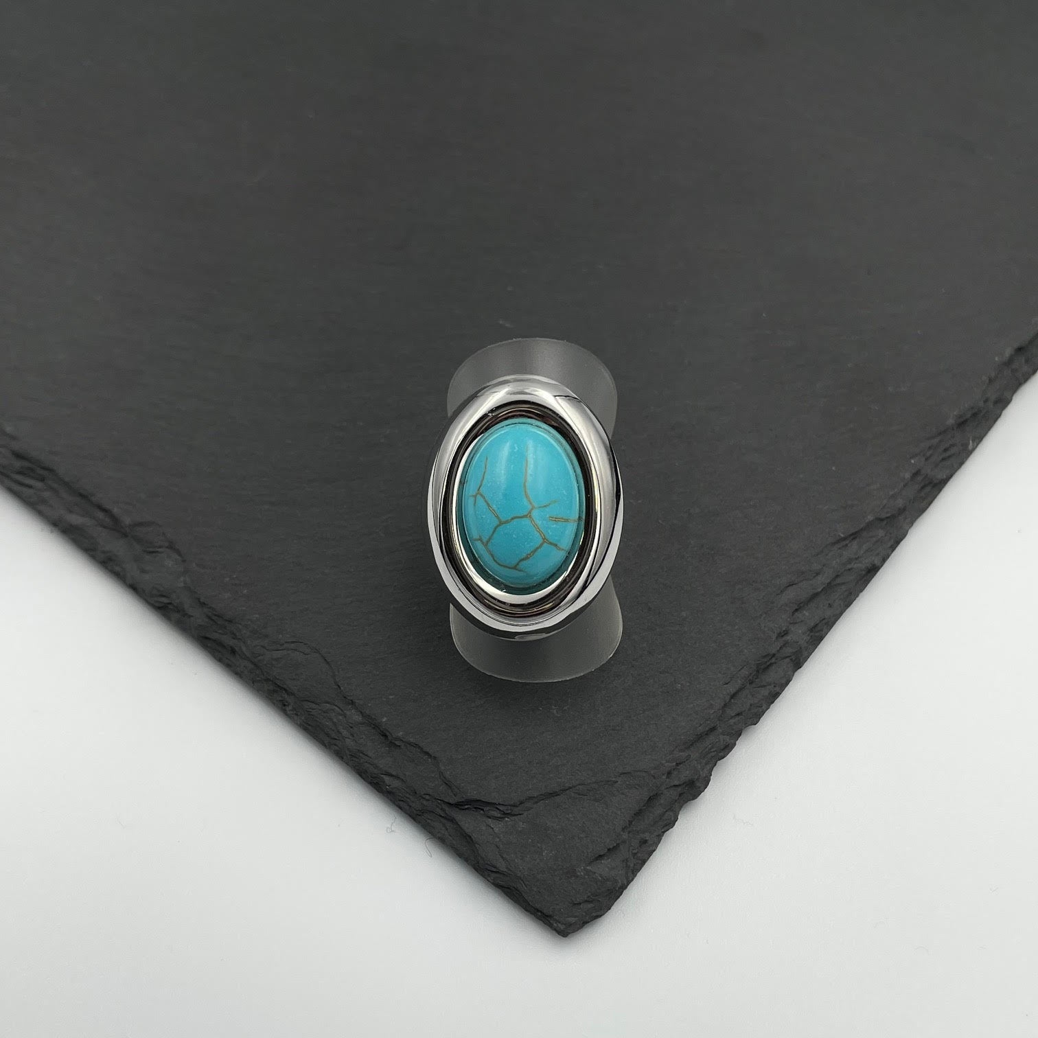 The Turquoise Oval Ring - Γυναικείο Δαχτυλίδι