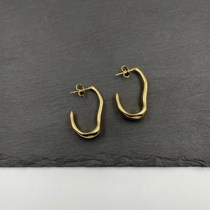 Wave Hoop Earrings
